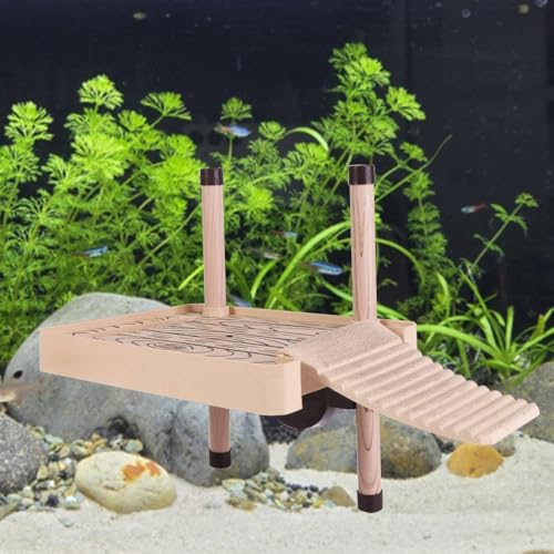 Turtle Basking Platform Floating Dock for Reptile Aquarium Sunbathing and Climbing Accessories(S)