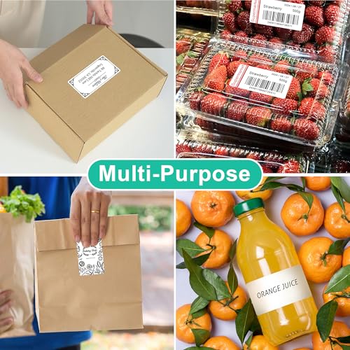 L LIKED 2"x4" Printable White Label Stickers 500 Labels 50 Sheets | Matte, permanent adhesive, laser/inkjet compatible, 10 per sheet, multipurpose for shipping, address & FBA - size: 50 Sheets