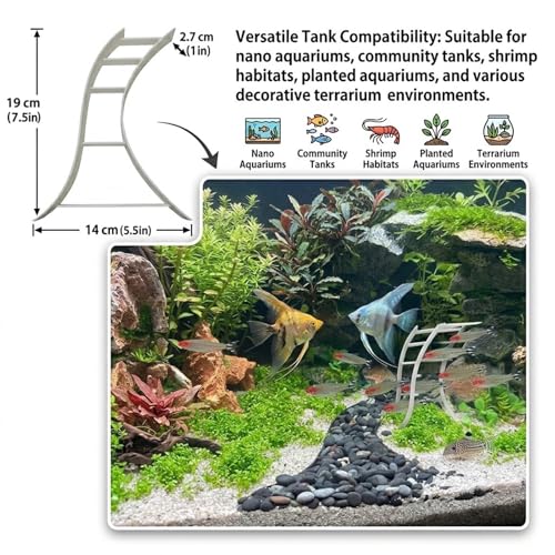 Aquarium Gravel Divider for Fish Tank Aquascaping, Curved Separator | Gravel and Stone, Aquascape Border Barrier for Freshwater Aquariums, Shrimp Tanks and Terrariums