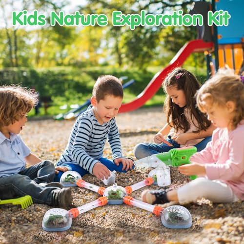 PLAY Bug Catcher Kit for Kids, Bugs Toys for Kids 3-5, Bug Vacuum Catching Kit, Critter Keeper Habitat, Insect Collection Terrarium, Summer Outside Toys for Toddlers 1-3 4 5 6 7 8+ Boys Gift - color: Orange Green