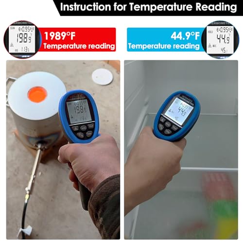 BT-1800 Non Contact Pyrometer High Temperature Infrared Thermometer Gun -58°F ~3272°F (-50~1800â) DS 50:1 for Metal Melting Furnace Forge Kiln Tempe Tester (Not Accurate for Human Temp) - color: BT-1800 Blue (-58°F ~3272°F)
