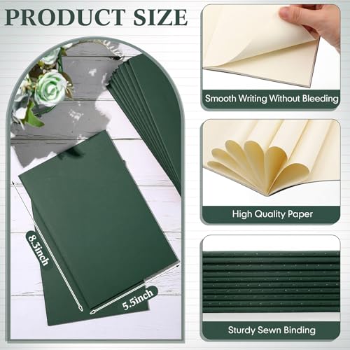 100 Pcs Journals Notebooks Bulk - Kraft Softcover A5 Small Notebooks 5.5 Inch x 8.3 Inch Notepads with 60 Page 30 Sheet for Writing Sketch Travel Office Supplies (Green,Unlined) - color: Green, style: Unlined