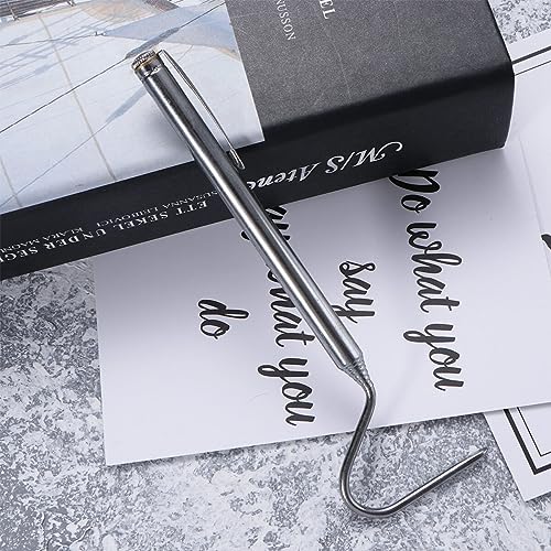 Totority Stainless Steel Retractable Snake Hook Tool Professional Reptile Supplies for Snakes and Reptiles Easy to Carry Duckbill for Safe Handling