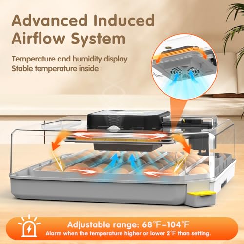 Egg Incubator Incubators for Hatching Eggs 48 Eggs for Lab Home Farm with Automatic Egg Turning for Chicken, Ducks, Goose, Quail - size: 48 Eggs