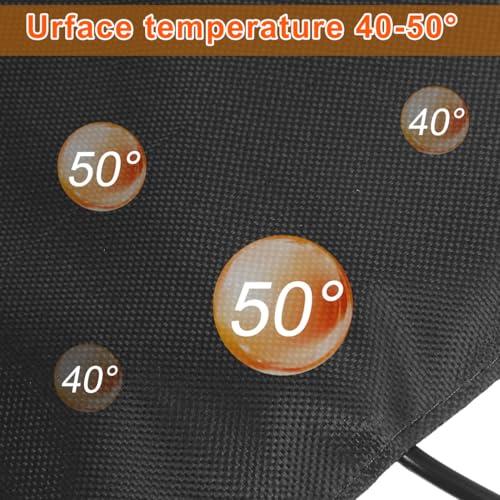 USB Small Pet Heating Pad, 5.5 Inch Reptile Heat Mat with Temp | Thermal Insulation Mat for Hamsters Squirrels Rabbits Birds And Reptile, Adjustable Terrarium Warm Cushion