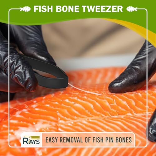 Fish Bone Tweezer Set,4.3" Stainless Steel 2 Piece, Flat and Slant tips Fish bone removal tool. - color: Fish Bone Tweezer Set