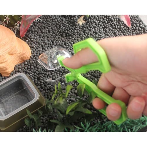 Reptiles Safe Feeding Tongs Clear Creature Catcher for Gentle Handling Ergonomic Grip Easy Maintenances Tool Reptiles Feeder Clamp - color: Black, size: I