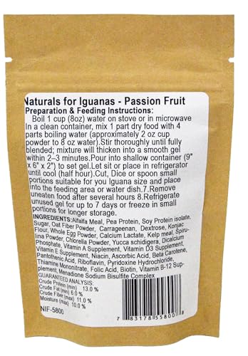 Nature Zone Natural Iguana Food, 2 oz, for Green, Spiny-Tailed, Desert Iguanas, Chuckwallas