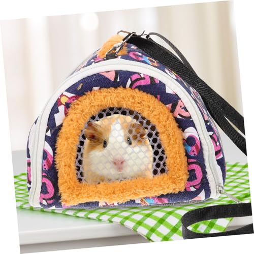 LIOOBO Portable Hamster Carrier Bag Straps Breathable Travel Pouch for Small Animals