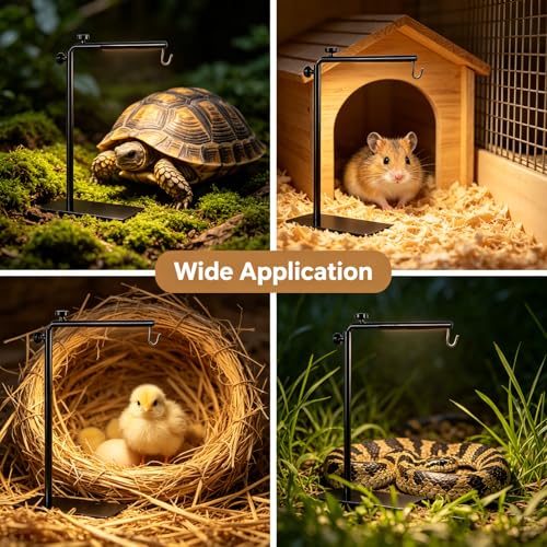 BETAZOOER Reptile Heat Lamp Stand Adjustable 15-31 Light Hanging Terrarium - size: Small (Pack of 1)