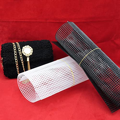 Plastic Mesh Sheets for Embroidery, 5 PCS 13 x 19.7In Black Mesh Fish Tank Divider and 10 PCS Binding Bars Sliding Bars for Fish Tank, Embroidery Crafting Knit Crochet Projects