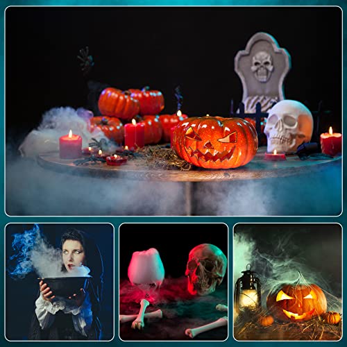 Maitys 3 Pcs Mist Maker Fogger Small Ultrasonic Fog Machine Fountain Halloween Cauldron Mister Fogger Water Garden Pond Foggers Air Humidifier with 12 LED Light Flashes for Party