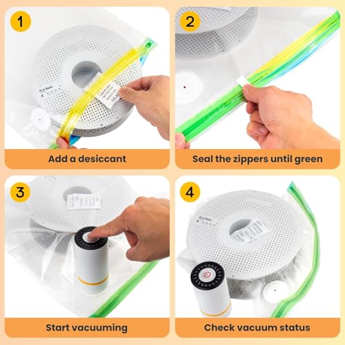 20 PCS 3D Printer Filament Storage Bags Vacuum Storage Bags Kit 3D Printer Accessories with 20 Storage Bags (13x15 inches), 20 Desiccants, Auto Pump, 2 Sealing Clips, Dust Proof, Humidity Resistant - style: 20 Bags Kit