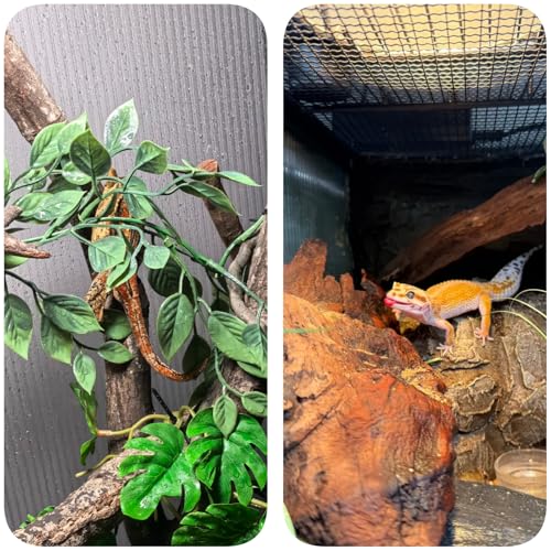 30 Gallon 18x18x24 Tall Terrarium, Aluminum Frame Gecko Tank with Clear Ventilated PC Panels, Mesh Top, Locking Door for Crested Gecko Chameleon