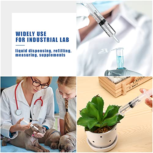 10 Pack Plastic Syringe Liquid Measuring Syringes Without Needle for Epoxy Resin, Craft, Scientific Labs, Feeding Pets Animals, Oil or Glue Applicator (10 ML) - size: 10 ML