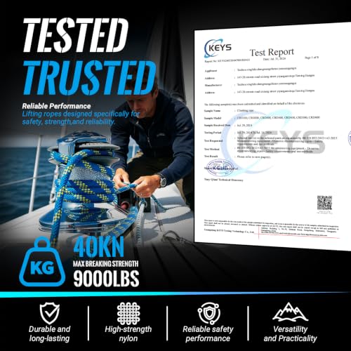 10mm/12.7mm Arborist Rope,3825lbs-9000lbs Double Braided Arborist Bull Rope for Tree Rigging & Pulling,Heavy Duty Rope for Tree Work,Rappelling, Swing Sailing Hiking Camping - color: Blue, size: 150FT