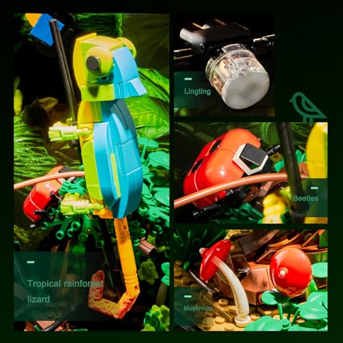 Flowers Botanical Butterfly Garden Building Set for Adutls | Animals Insect Tank Building Toy Set for Boys and Girls 12 Years Up 1284 PCS