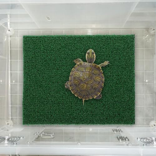 GANAZONO Fish Tank Simulation Turf Artificial Turf Mat for Turtle Basking Platform Reptile Tank Flowerpot Mat Aquarium Grass Decor Home Landscaping 9.84 X 7.87 X 0.31 in