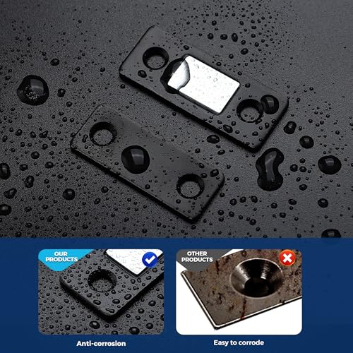 Ultra Thin Cabinet Magnetic Door Catch Stainless Steel,Matte Black,12 Pack | Cabinet Magnets Adhesive Drawer Latch, Stick-On Mount, For Cabinets, Drawers, Closets, Cupboard Wardrobe - color: Black