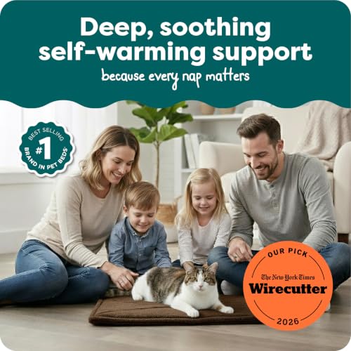 FurHaven ThermaNAP Self Warming Cat Mat, Dog Bed for Crates with Self-Warming Technology for Cozy Rest, Fully Machine Washable, Small, Plush Faux Fur, Espresso - color: Espresso, size: Small - 22"L x 17"W