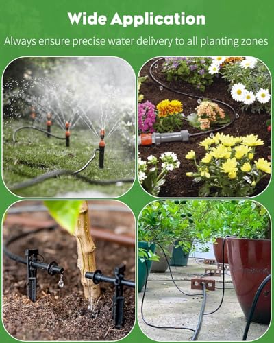 Pawfly 500 ft. 1/4" Drip Irrigation Tubing, Black Distribution Tubing for Drip Irrigation System, Polyethylene Drip Line, Drip Irrigation Hose Tube for Quick-Connect Drip Irrigation Emitters - size: 500 Feet