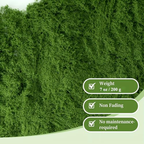 Fake Green Moss for Potted Plants,Artificial Moss for Crafts Indoor,DIY Table Decorating Fairy Garden Accessories Wedding Party Floral Decor Outdoor (Light Green 7oz) - color: Light Green 7oz