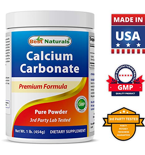 Best Naturals Calcium Carbonate Powder 1 Pound - Food Grade (16 OZ (Pack of 3)) - size: 16 Ounce (Pack of 3)