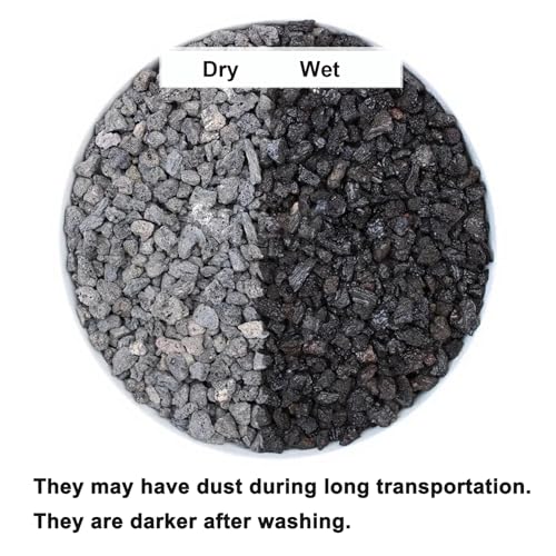 Boniosz 5lb Black Horticultural Lava Rock Soil Additive for Cacti, Vase Fillers, Succulents and Terrarium Plants - No Dyes or Chemicals - 100% Pure Volcanic Rock - color: Black Lava Rocks, size: 5lb