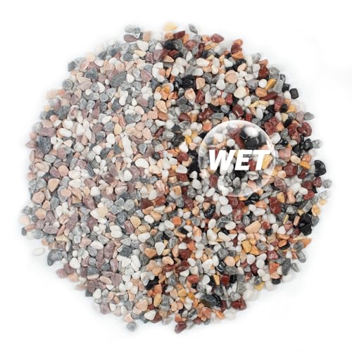 5lbs Natural Gravel Pebbles for Succulents and Cacti, 1/5 Inch Decorative River Stones – Perfect for Vases, Aquariums, Terrariums, and Outdoor Gardening, Mixed Colors (Mixed, 20 Pounds) - color: Mixed, size: 20 Pounds