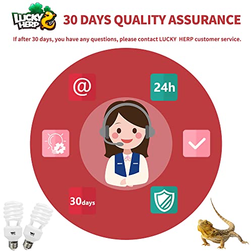 LUCKY HERP 26W UVB 15.0 Intense UVA UVB Compact Flouorescent Lamp Desert Terrarium Light Bulb for Reptile and Amphibian - style: UVB15.0 26W