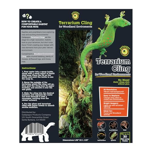 Galápagos (05400) Terrarium Background Clings, 11.125" x 36", Woodland - color: Woodland