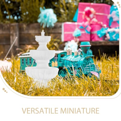 NOLITOY Mini Water Fountain for Dollhouse Accessories Miniature Tabletop Fountain Prop for Fairy Garden Bonsai Landscaping and Micro Landscape Decor Miniature Doll House Accessories, 2 PCS