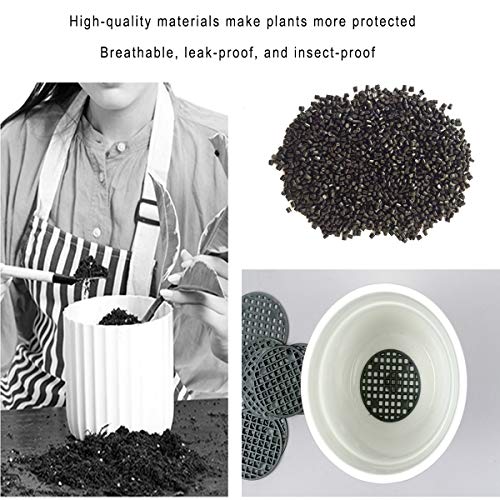 100Pcs Plant Pot Mesh Pads for Drainage Holes Round Square 3 Sizes Reusable | 50pcs 1.8in, 30pcs 2.16in, 20pcs 2.9in. Breathable, durable. Stop soil loss. For bonsai, pots.