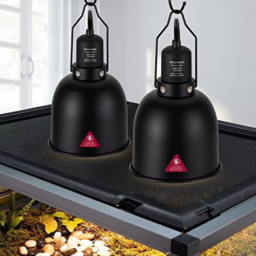 5.5inch Deep Dome Reptile Heat Lamp Reptile Light Fixture | UVB Light Fixture, Max 100W, For Bearded Dragon, Turtles, Snake and Lizard Terrarium - size: 5.5inch deep dome