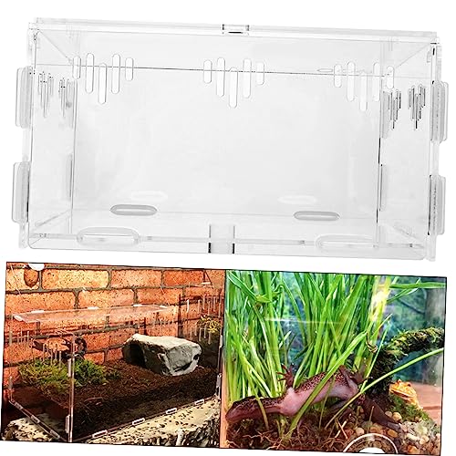 Acrylic Reptile Box for Bearded Dragon Turtle Spider Safe Eco-Friendly Removable Easy Assembly