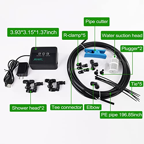Reptile Mister Automatic Reptile Humidifiers Misting System Reptile Fogger Humidifiers Smart Timing Rainforest Sprayer, Timer Misting System for Reptiles Amphibians Breeding Plants Watering