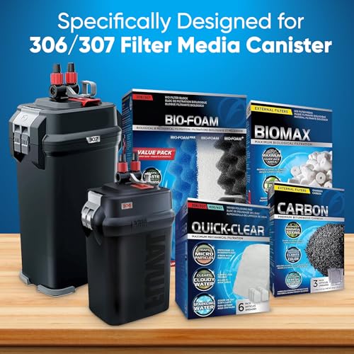 Filter Media 306/307 Filter Media Canister Filter Maintenance & Replacement Filter Media Kit, Including Trident Nova Mesh Bags(Quick Clear/Water polishing Pad, BioFoam, Activated Carbon, Biomax) - size: 306/307