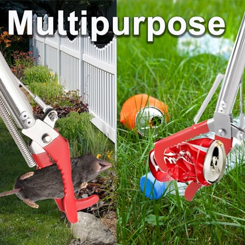 Upgraded 50" Snake Grabber Tool with Lock, Stainless Steel Snake Tongs, Foldable Long Reach Snake Catcher with Non-Slip Grip and Wide Jaw