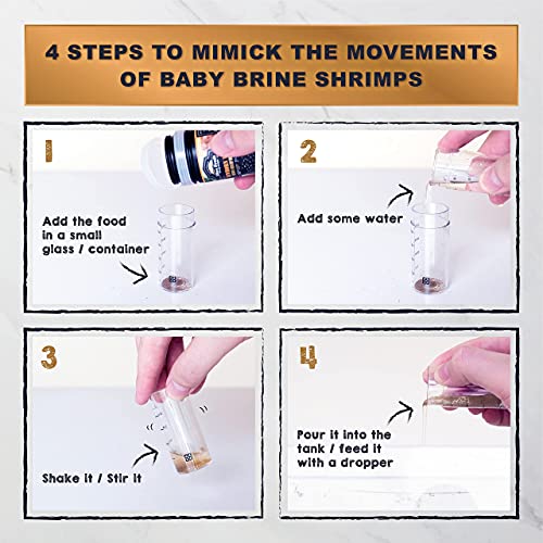 Ultra Fresh Baby Fish Food with 50% Sword Prawn Shrimp, Slow Sinking, Substitute for Brine Shrimp - For Fry Health and Cleaner Water