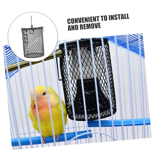 2Pcs Reptile Heat Lamp Mesh Cover Scalding Shade for Bird Cage Reptile Box Easy to Install Heating Accessory for Parrots Turtles and Lizards