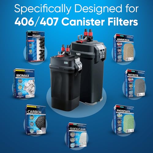 36 Pcs 406/407 Filter Media Canister Filter Maintenance & Replacement Filter Media Kit, Quick Clear, Carbon Bags (300g), Biomax (500g), Bio Foam, Phosphate-Ammonia-Nitrite Remover, Including Mesh Bags - size: 406/407