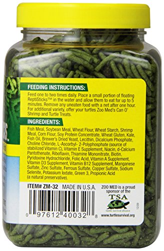 Zoo Med ReptiSticks Floating Aquatic Turtle Food, 4.85-Ounce - size: 4.85 Ounce (Pack of 1)