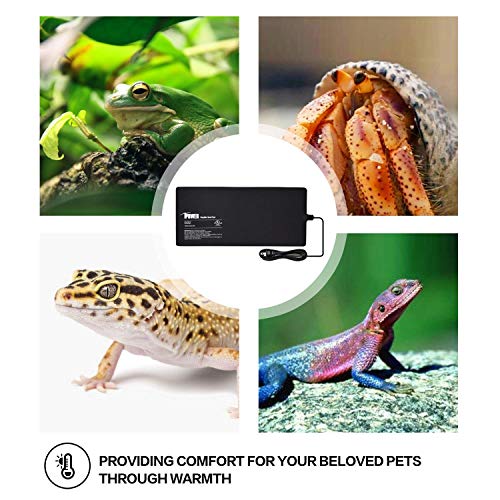 iPower 8X18 Inch Reptile Heat Pad Under Tank Heater Terrarium Warmer Heating Mat for Turtles Lizards Frogs and Other Small Animals - size: 8 X 18 Inch, style: Heat Pad