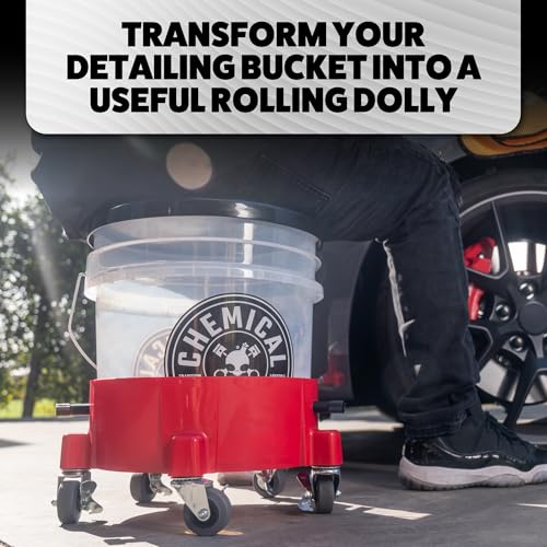 Chemical Guys ACC1001R Creeper Rolling Bucket Dolly for Car Washing, Detailing, Garage & More (Pack of 3) - size: (Pack of 3)