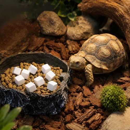 Tortoise Calcium Cubes,18Pcs Natural Calcium Mineral BlocksTurtle Teeth Grinding Stone,Chew Toy for Turtle Tortoise Parrot Rabbits Lizard Aquarium Supplies