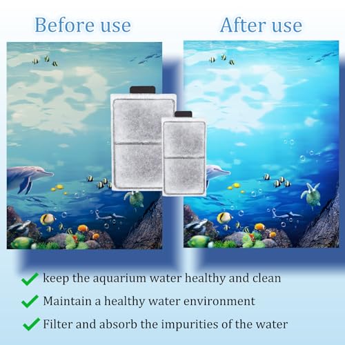 9 Pack PF-S Fish Tank Filter Cartridges, Aquarium Filter Cartridges Replacement Compatible with Top Fin Silenstream PF10 Power Filters - size: 9 Pack