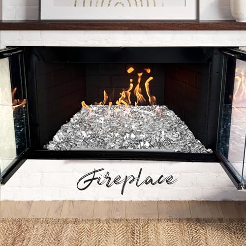 20 Pounds Fire Glass 1/2 Inch High Reflective Tempered Firepit Glass | Crystal Clear Rocks for Fireplace, Fire Pit Table, Fire Bowl and Landscaping & DIY Crafts - color: Crystal Clear, size: 1/2 inch, 20lb