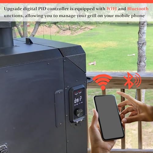 Replacement 80147 Digital PID Vertical Control Board Parts for PBV4PS2, Compatible with Pit Boss Pro Series II 4-Series Wood Pellet Vertical Smoker, Comes with WiFi and Bluetooth Function - size: 80147