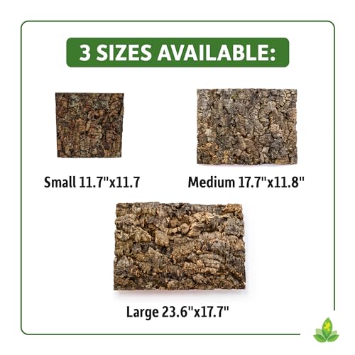 Josh's Frogs Natural Virgin Cork Sheet Terrarium Background (12x12) - size: Small 12"x12"
