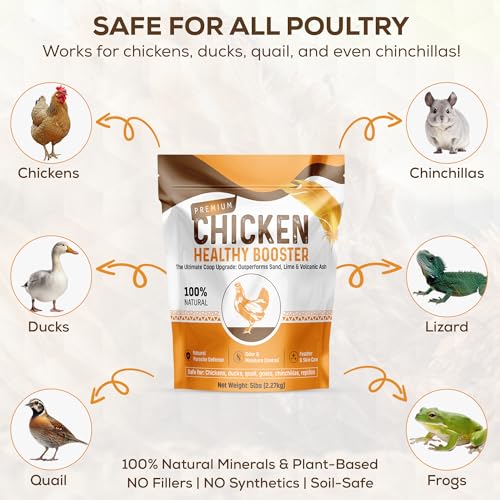 Chicken Dust Bath Sand Mix – Natural Poultry Dust for Feather & Skin Care | Diatomaceous Earth Blend | Coop Cleaner & Odor Control | Safe for Chickens, Ducks, Chinchillas-5 lbs - size: Chicken Bath Sand Mix